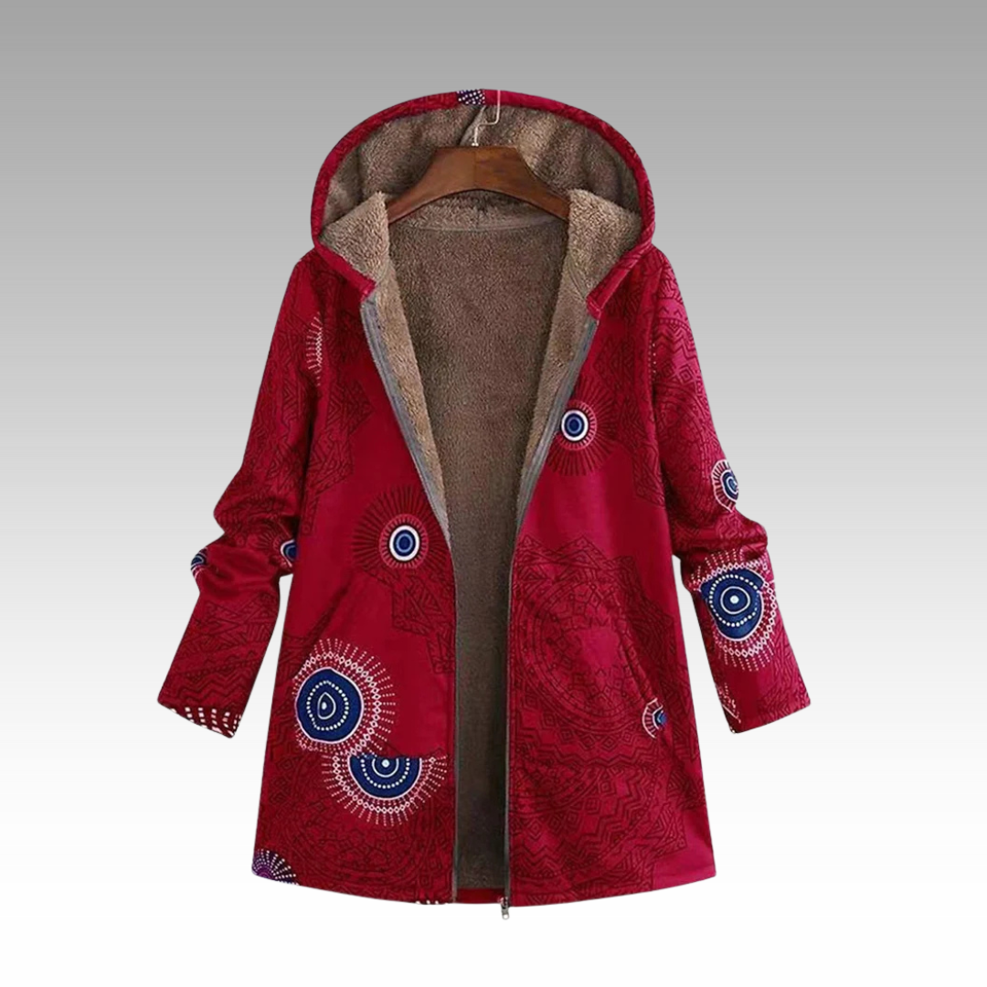Sophie - Stijlvolle Gevoerde Retro Winterjas