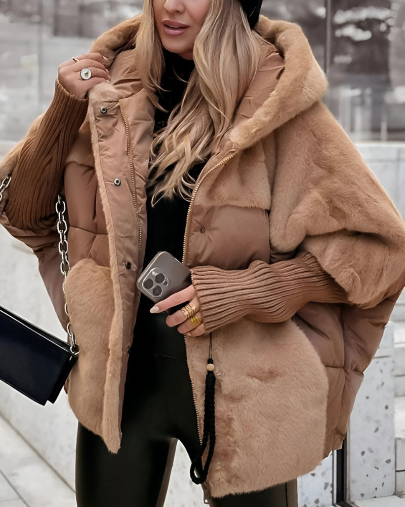 Andrea | Stijlvolle Oversized Teddy Gewatteerde Winterjas
