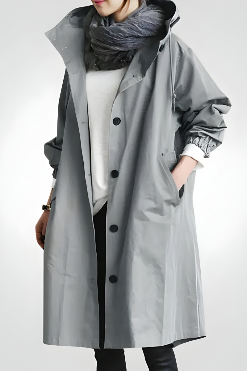 Alison | Stijlvolle Lange Oversized Regenjas