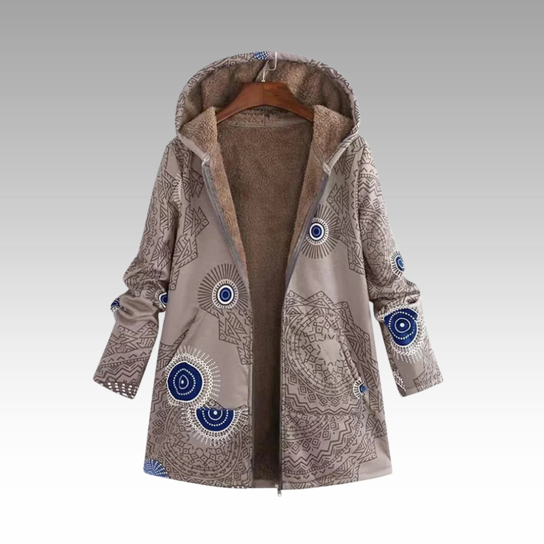 Sophie - Stijlvolle Gevoerde Retro Winterjas