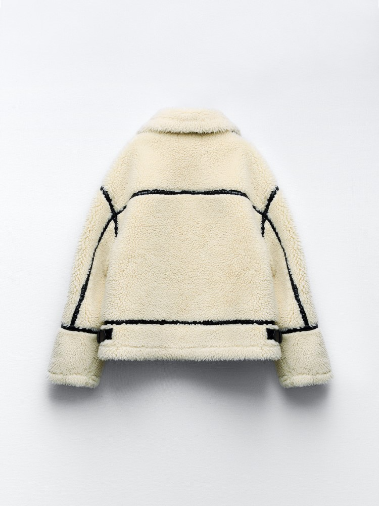 Joanne - Stijlvolle Korte Teddy Winterjas