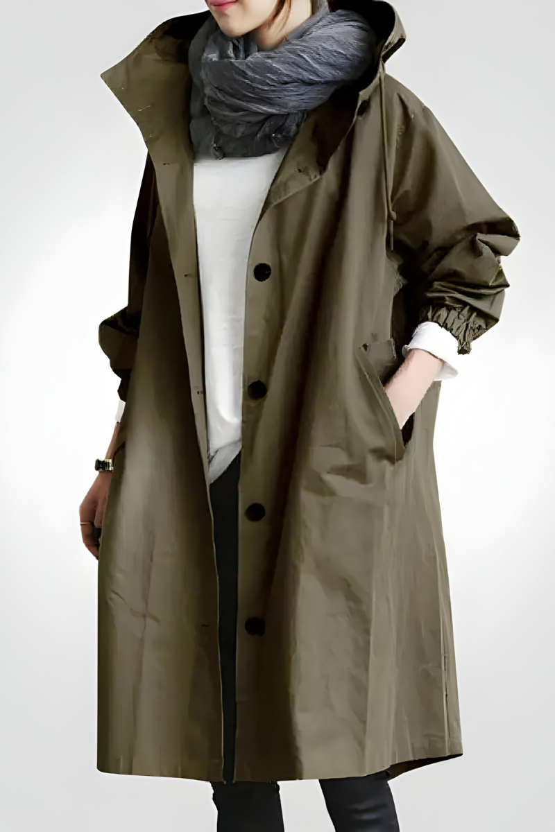 Alison | Stijlvolle Lange Oversized Regenjas