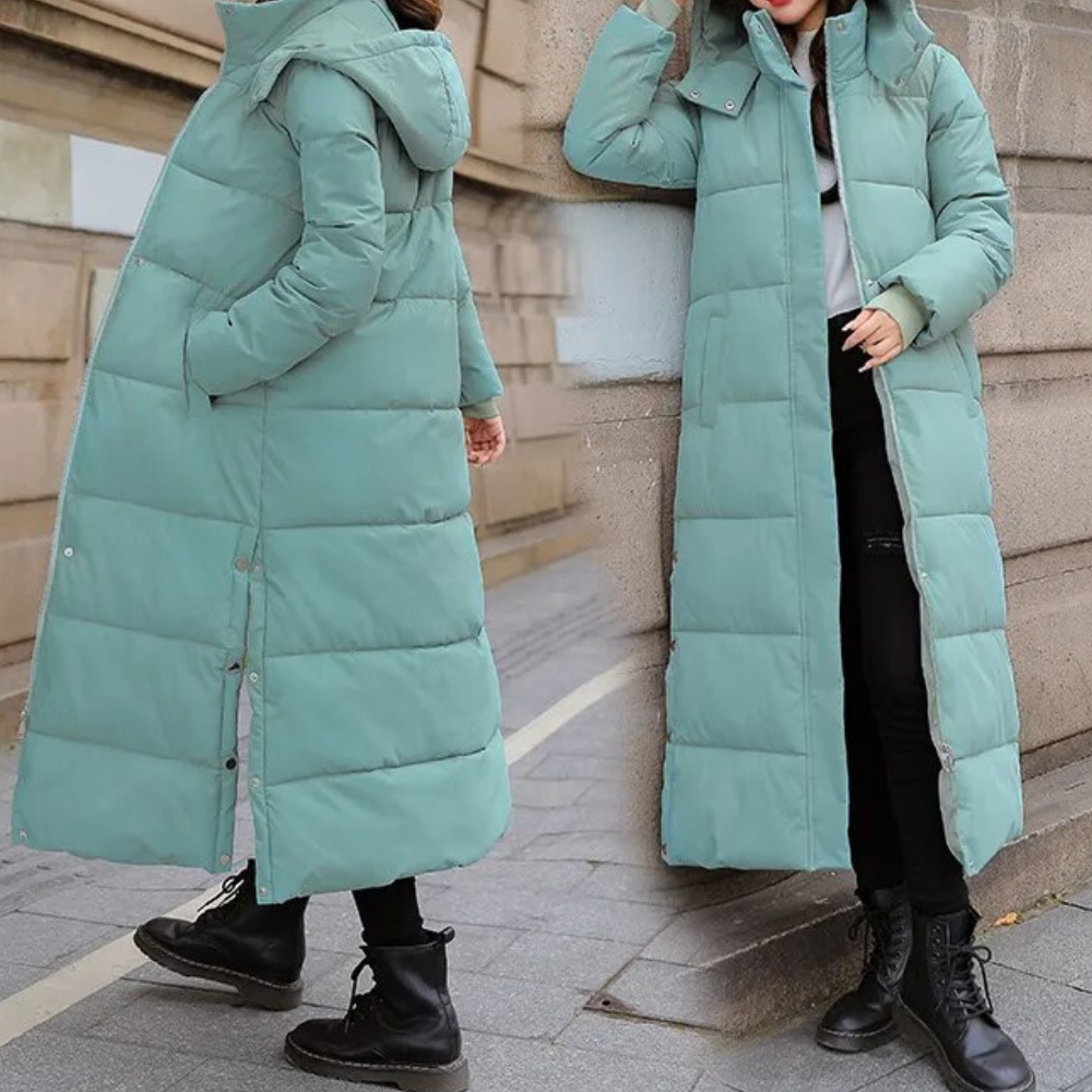 Victoria - Elegante Lange Gevoerde Winterjas