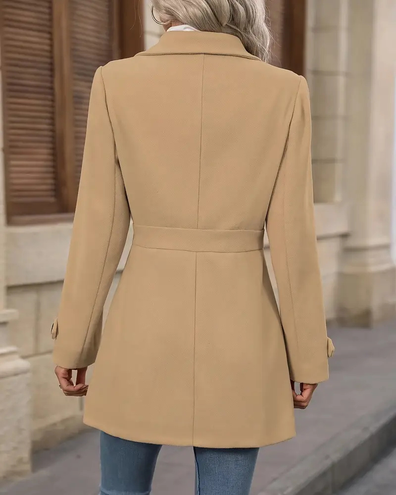 Rachel | Elegante Halflange Slim Fit Mantel