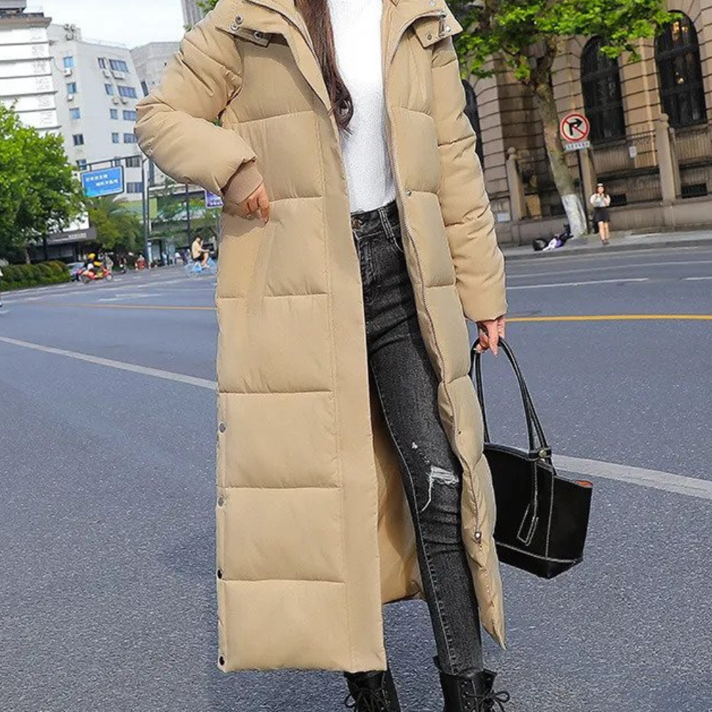 Victoria - Elegante Lange Gevoerde Winterjas