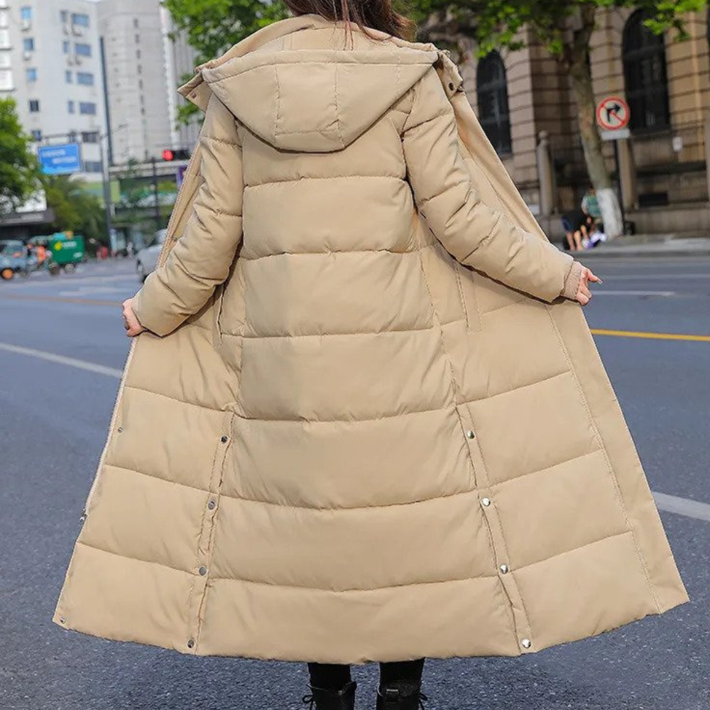 Victoria - Elegante Lange Gevoerde Winterjas