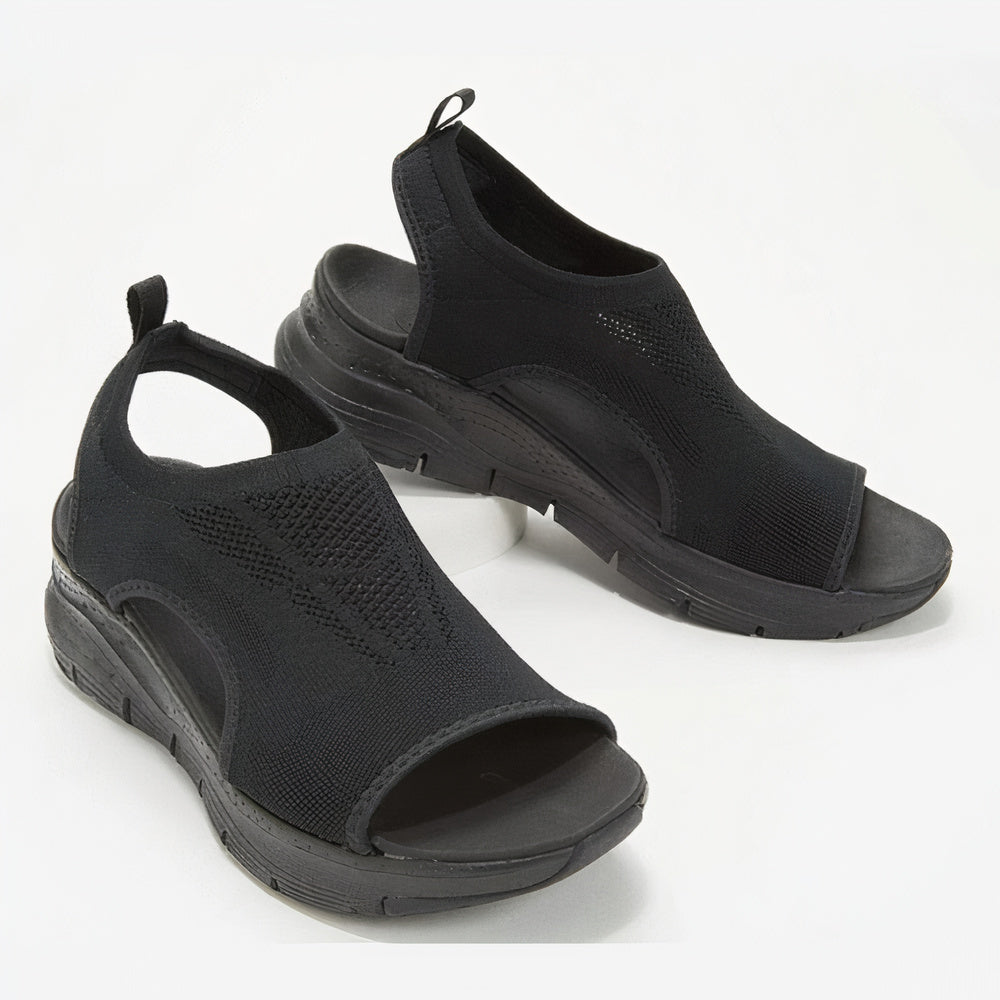 Orthopedische Sandalen met Sleehak en Uitsnijdingen
