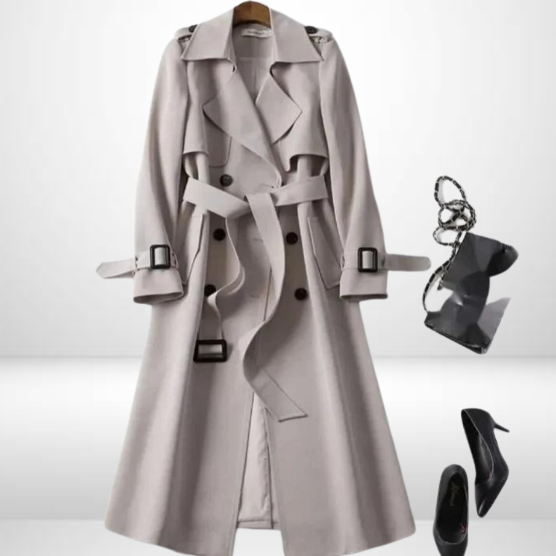 Yvonne - Elegante Lange Trenchcoat