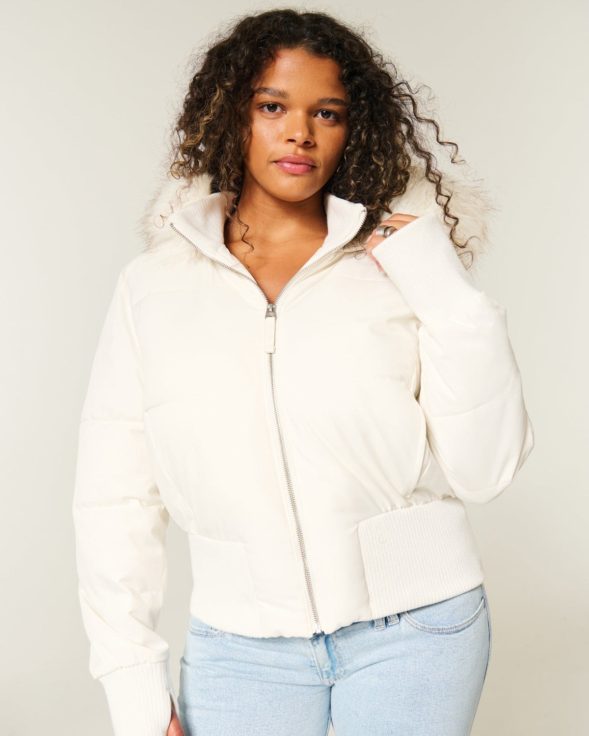 Caroline - Elegante Korte Gevoerde Winterjas