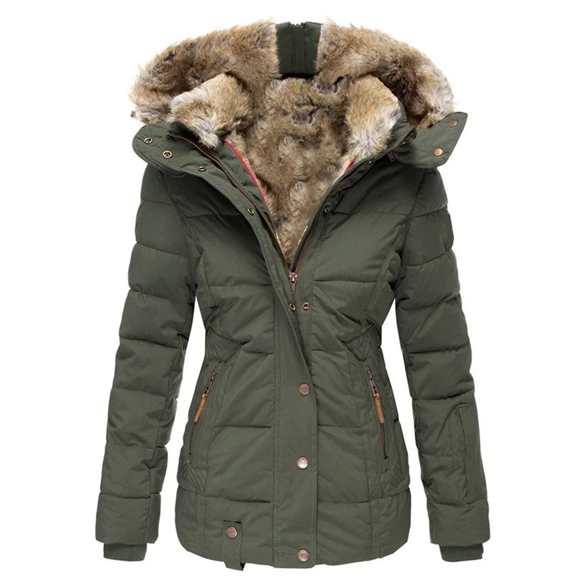 Ingrid - Comfortabele Korte Parka Winterjas