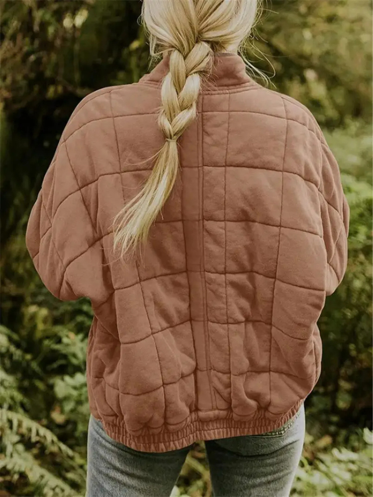 Nathalie - Stijlvolle Gewatteerde Bomber Winterjas