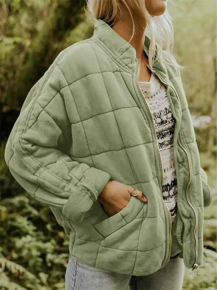 Nathalie - Stijlvolle Gewatteerde Bomber Winterjas