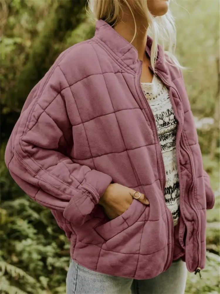 Nathalie - Stijlvolle Gewatteerde Bomber Winterjas