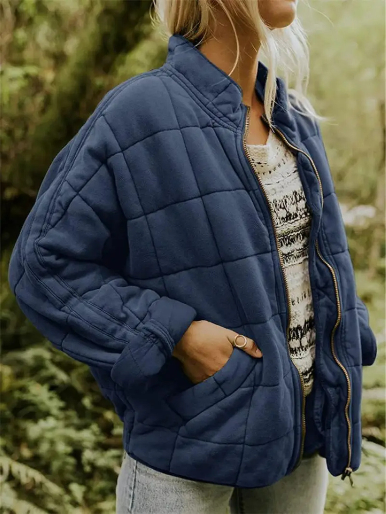 Nathalie - Stijlvolle Gewatteerde Bomber Winterjas