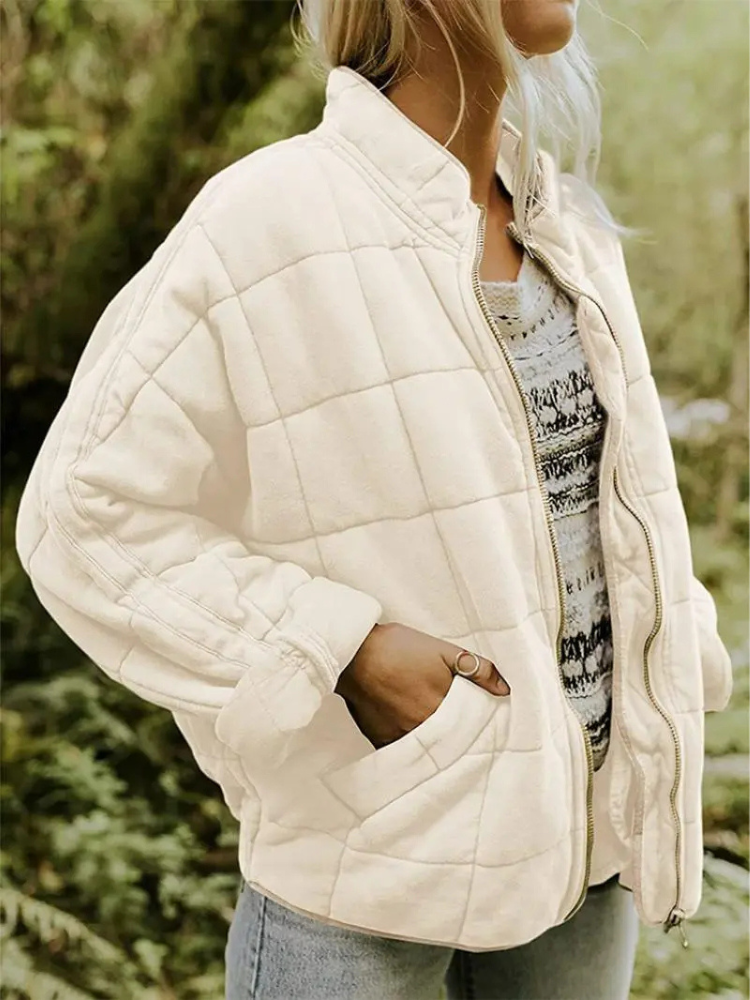 Nathalie - Stijlvolle Gewatteerde Bomber Winterjas
