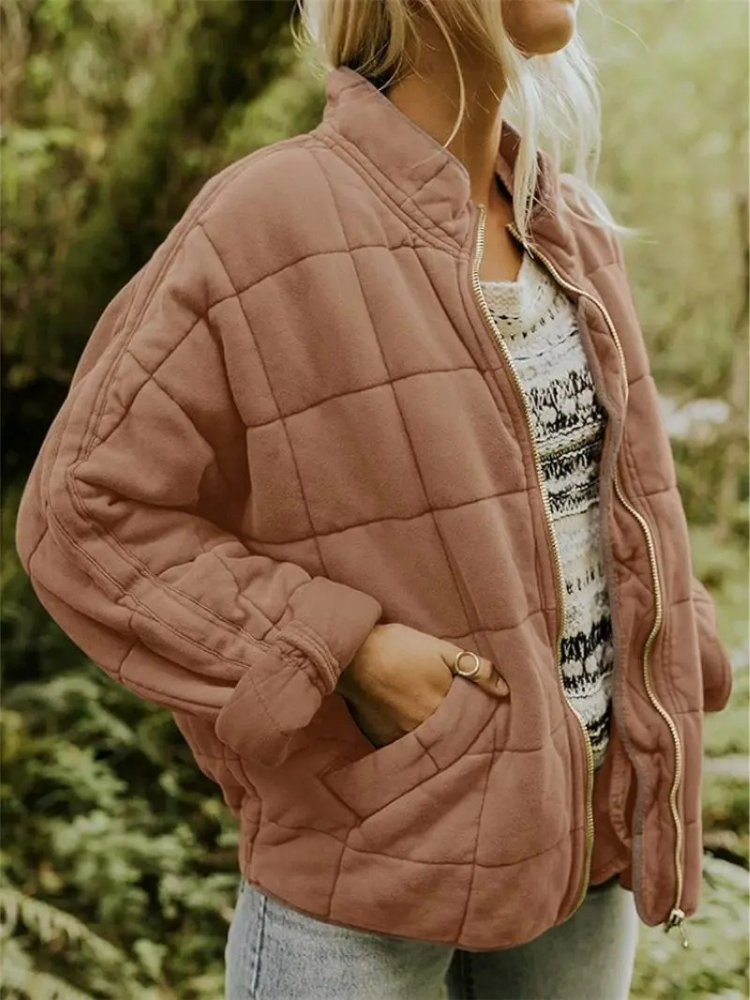 Nathalie - Stijlvolle Gewatteerde Bomber Winterjas