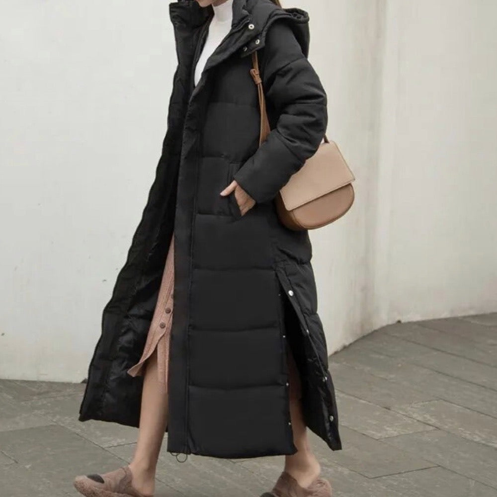 Victoria - Elegante Lange Gevoerde Winterjas