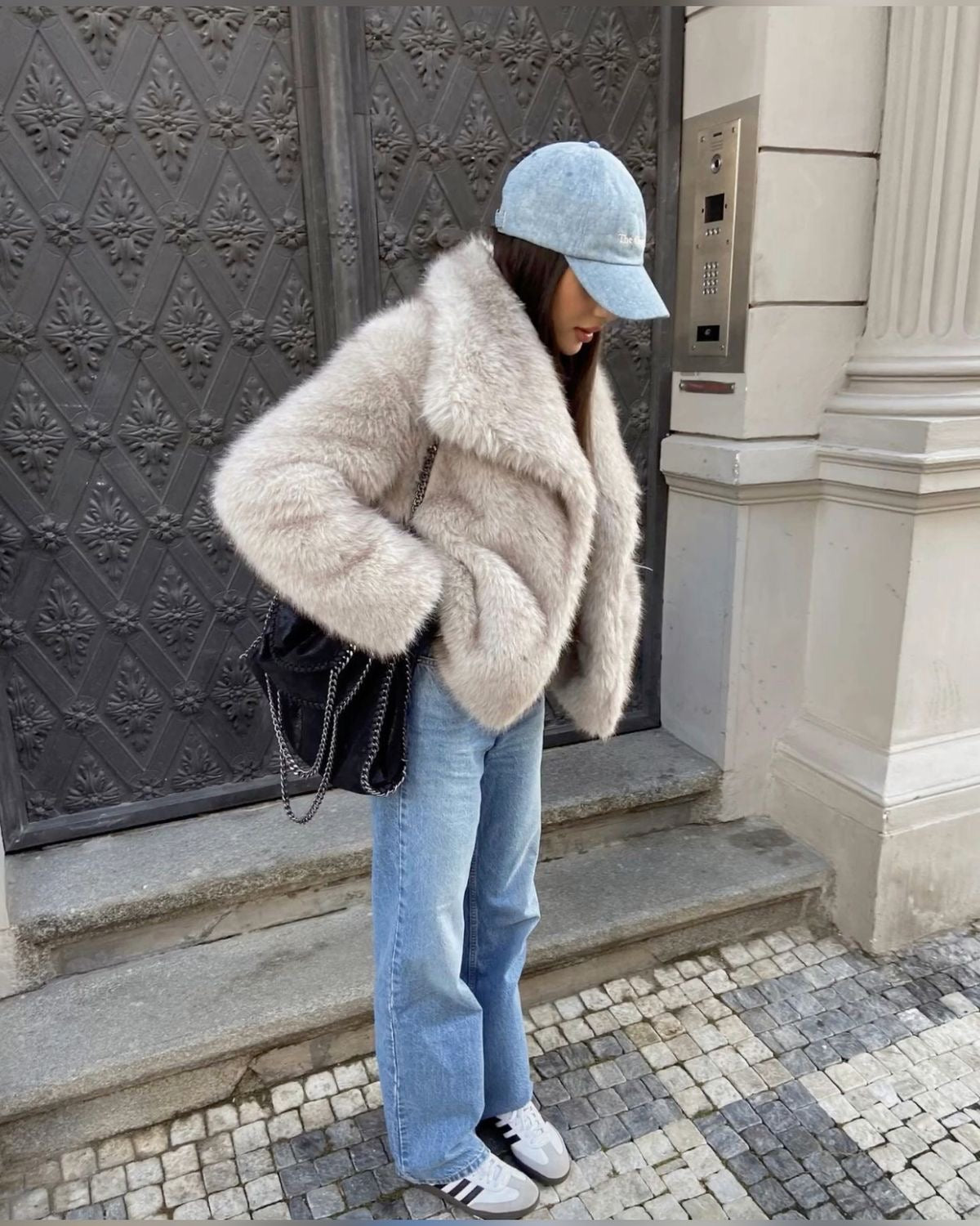Julie - Stijlvolle Oversized Bont Winterjas