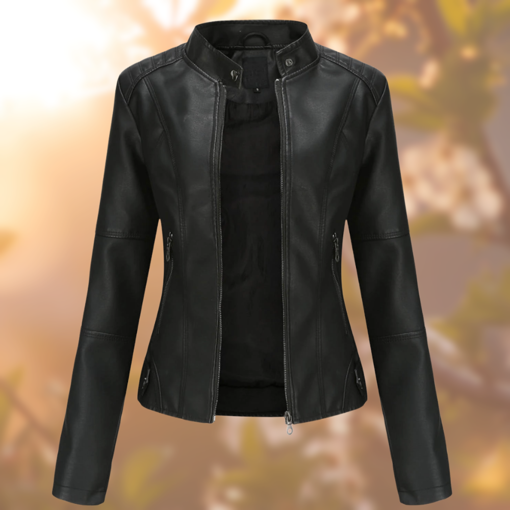 Susan | Elegante Slim Fit Leren Jas