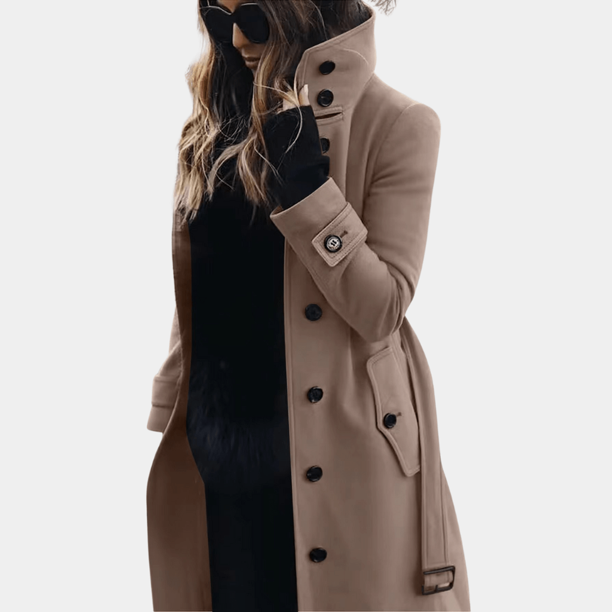 Catherine | Elegante Lange Slim Fit Mantel
