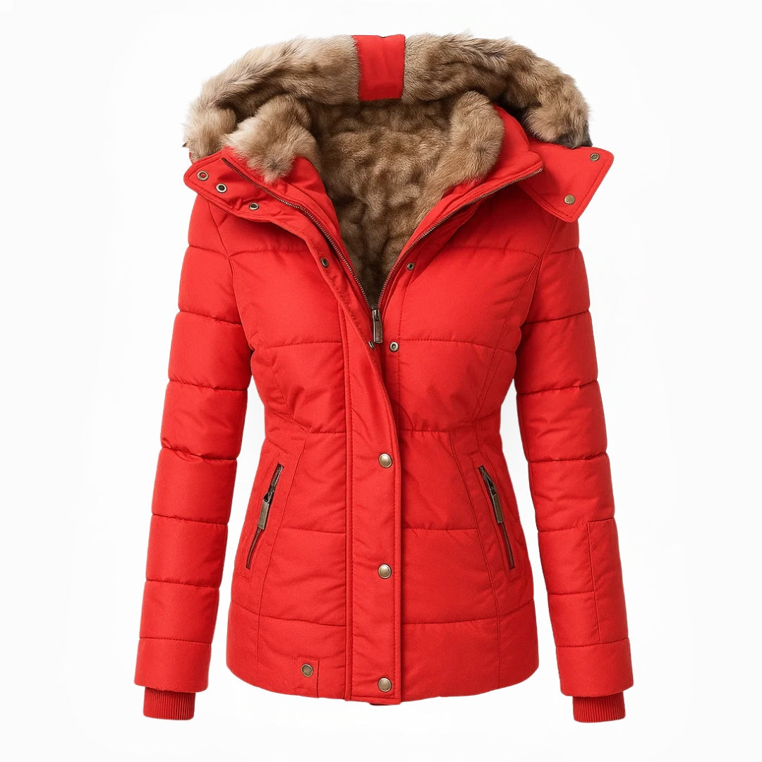 Danielle | Stijlvolle Lange Gevoerde Winterjas