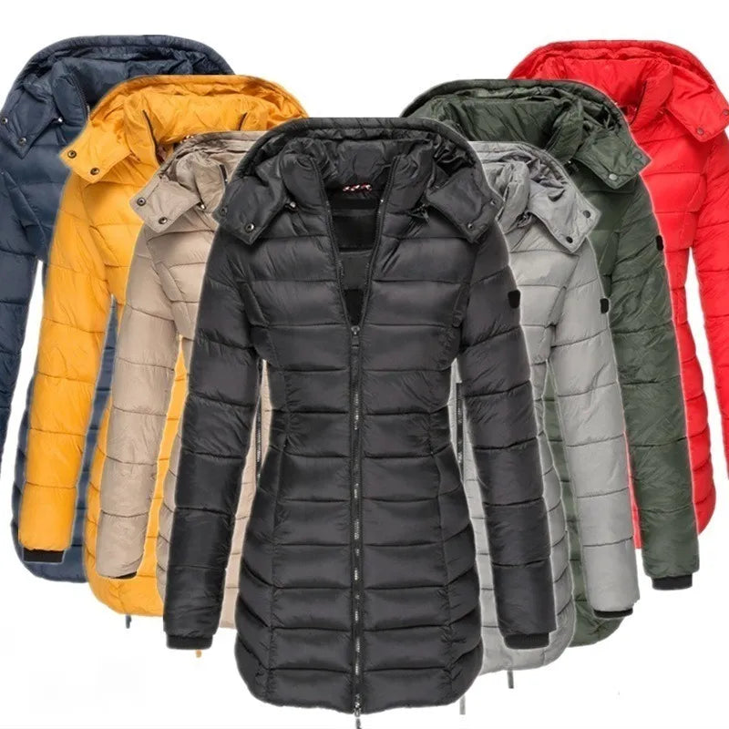 Astrid - Elegante Lange Donzen Winterjas