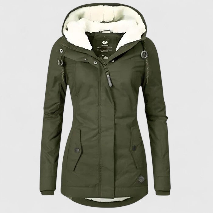 Sharon | Stijlvolle Warme Teddy Gevoerde Parka