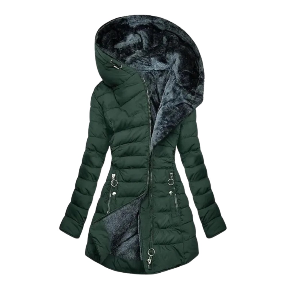 Louise | Elegante Lange Slim Fit Winterjas