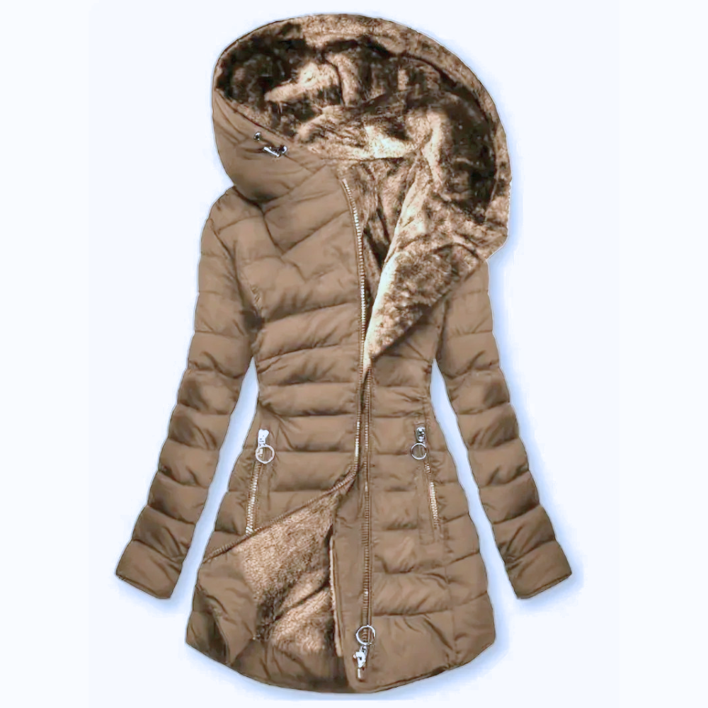 Louise | Elegante Lange Slim Fit Winterjas
