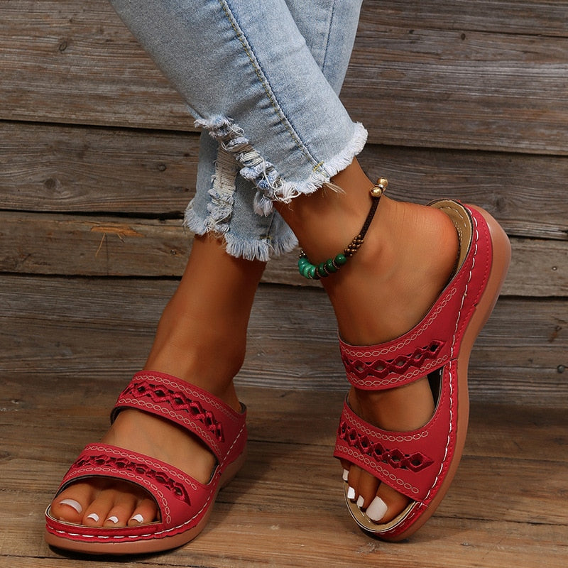 Orthopedische Sleehak Sandalen met Open Teen
