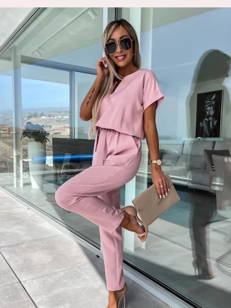 Getailleerde Jumpsuit met Strikceintuur