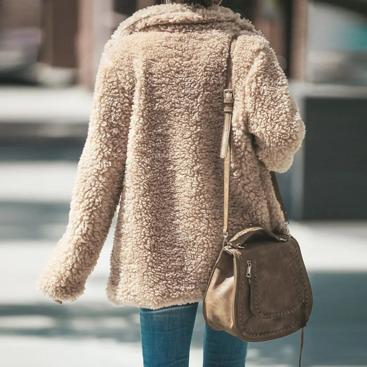 Alison - Stijlvolle Pluizige Teddy Winterjas