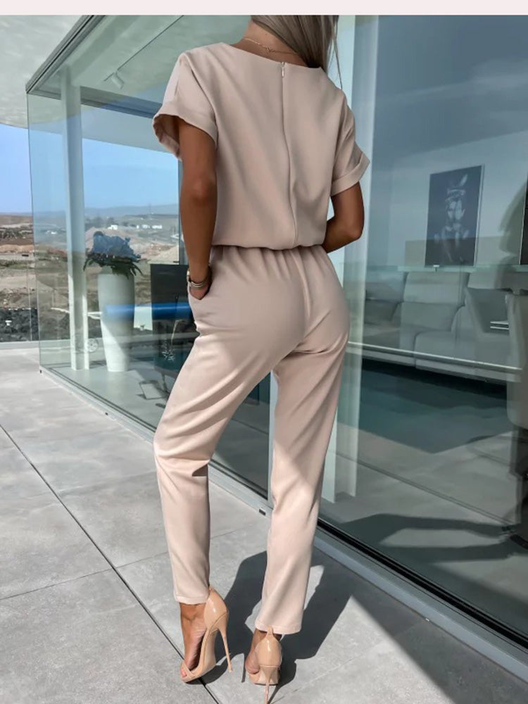 Getailleerde Jumpsuit met Strikceintuur