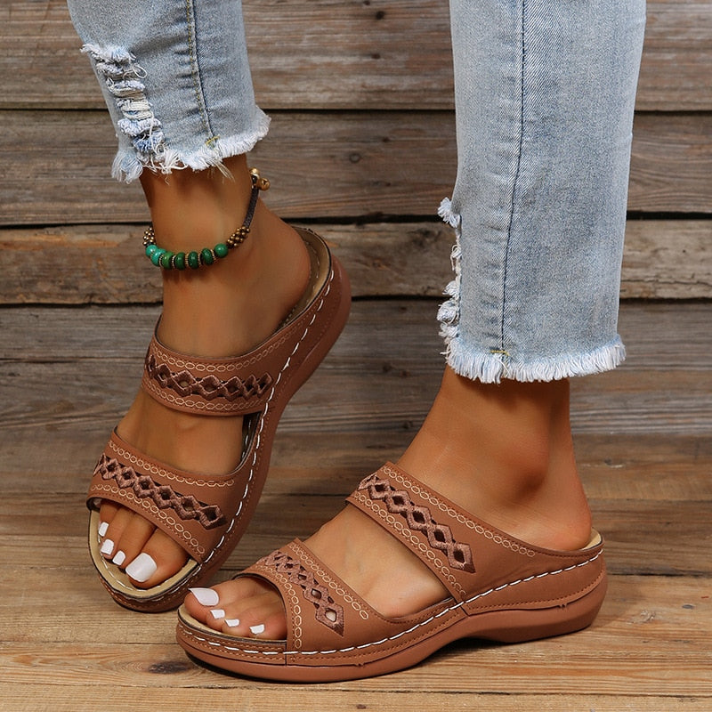 Orthopedische Sleehak Sandalen met Open Teen