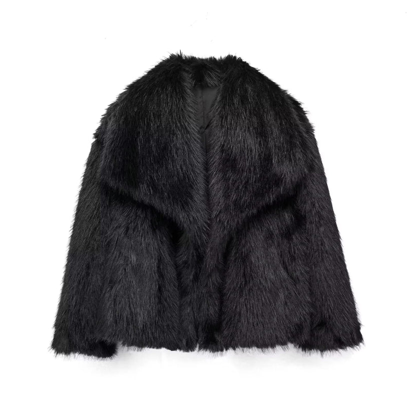 Julie - Stijlvolle Oversized Bont Winterjas