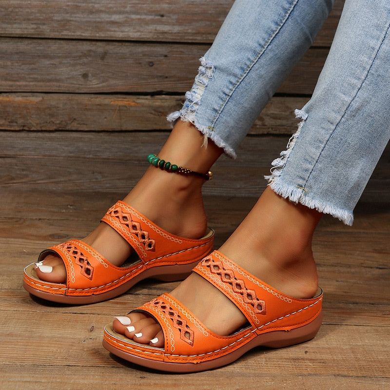 Orthopedische Sleehak Sandalen met Open Teen
