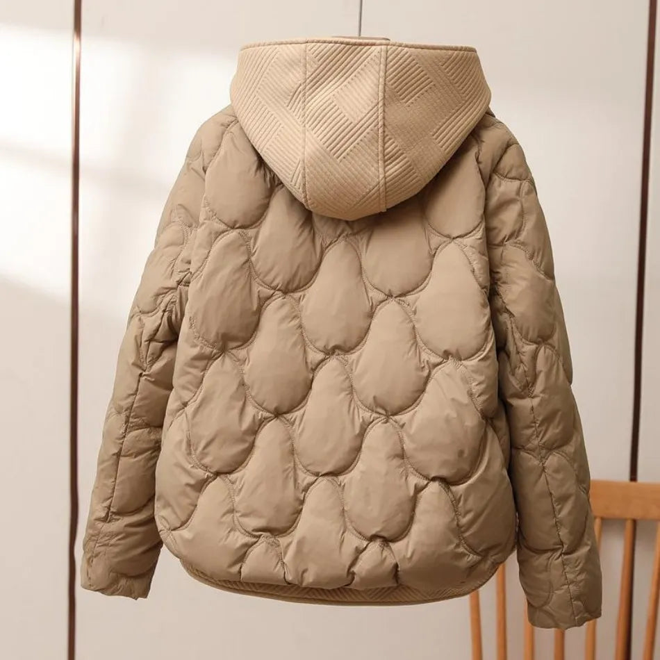 Linda - Elegante Gewatteerde Gebreide Winterjas