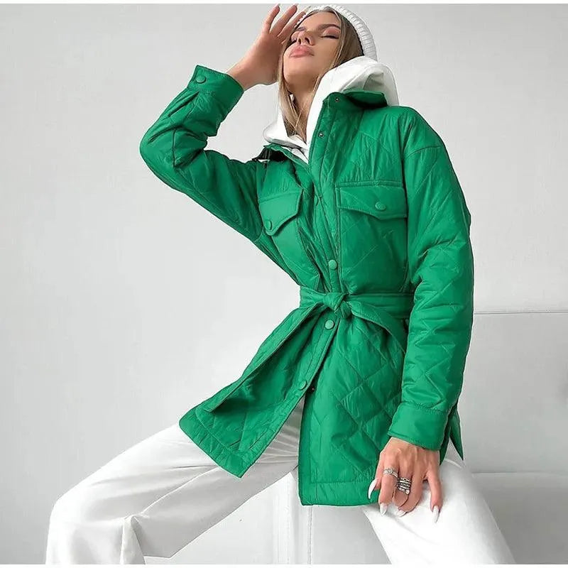Andrea - Elegante Lichte Gewatteerde Winterjas