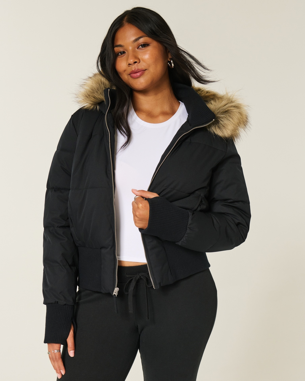 Annemarie | Elegante Korte Gewatteerde Winterjas