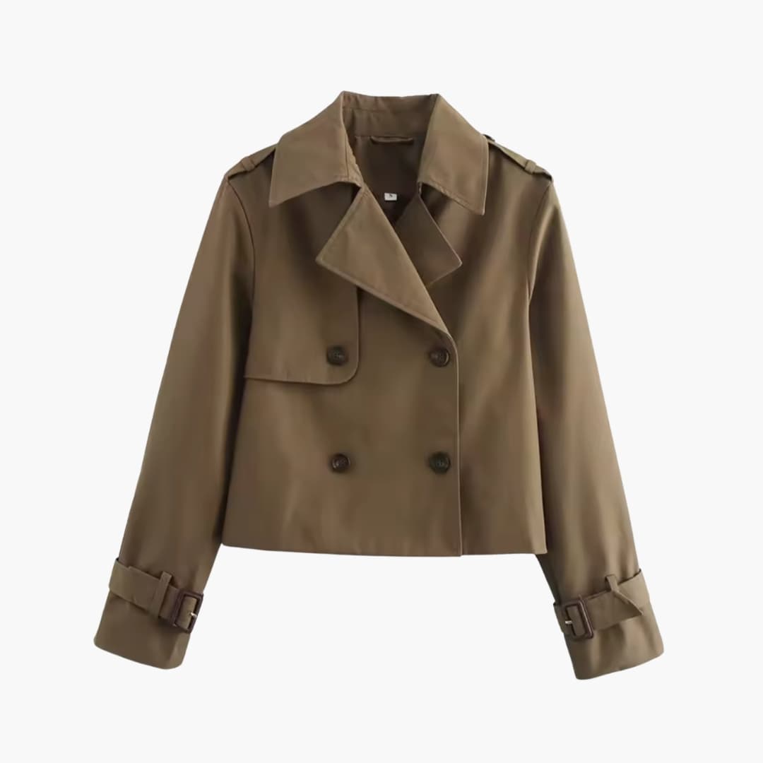 Caroline | Stijlvolle Klassieke Korte Trenchcoat