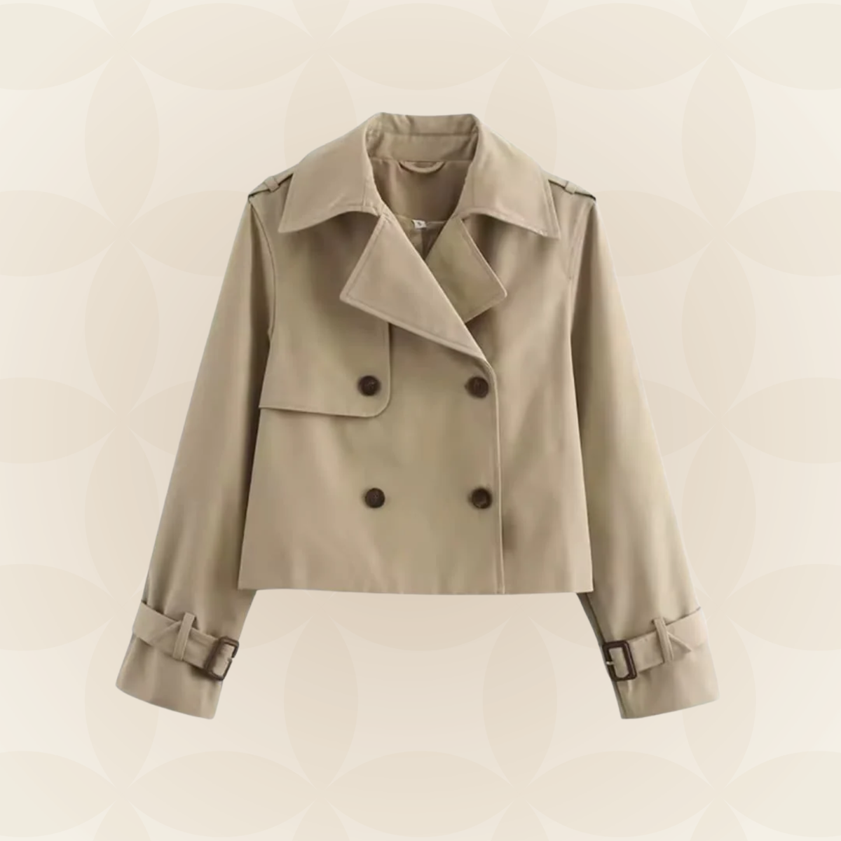 Caroline | Stijlvolle Klassieke Korte Trenchcoat