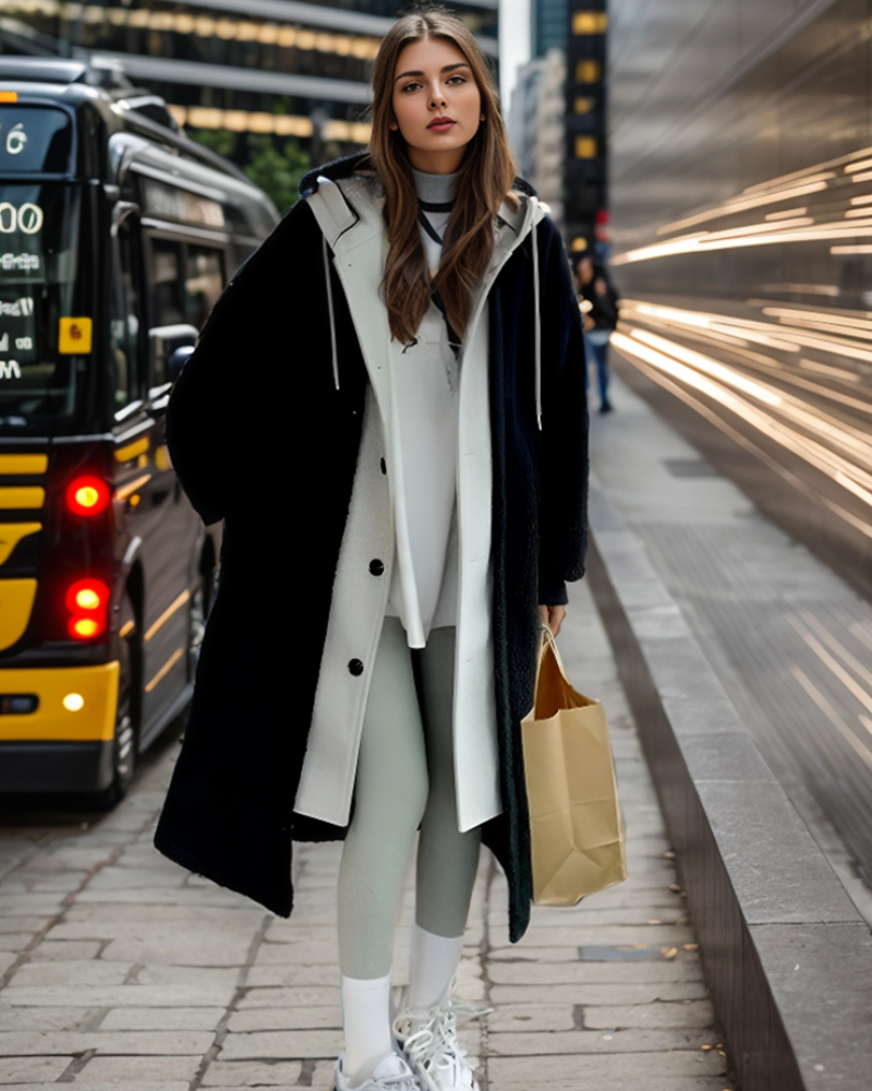 Monica - Elegante Oversized Lange Teddy Winterjas
