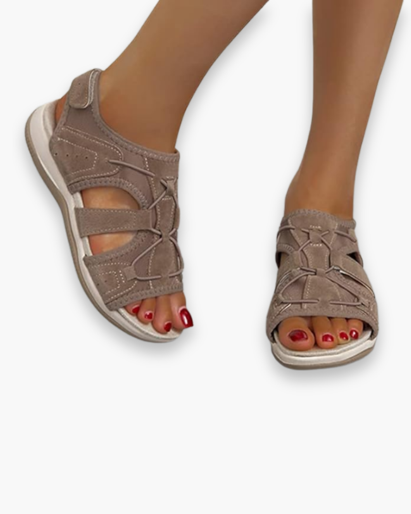 Suède Wandelsandalen met Klittenbandsluiting