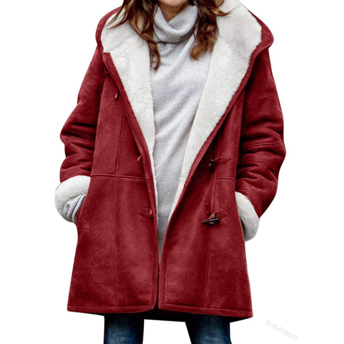 Louise - Warme Suède Duffel Winterjas