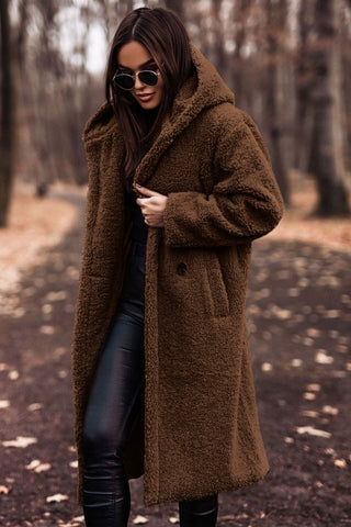 Helen - Stijlvolle Lange Teddy Winterjas