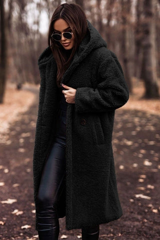 Helen - Stijlvolle Lange Teddy Winterjas