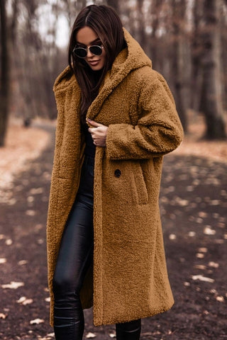 Helen - Stijlvolle Lange Teddy Winterjas