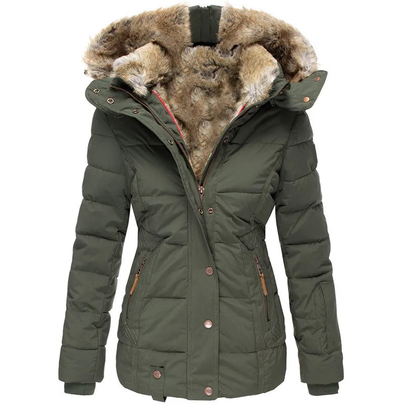 Yvonne - Elegante Getailleerde Parka Winterjas