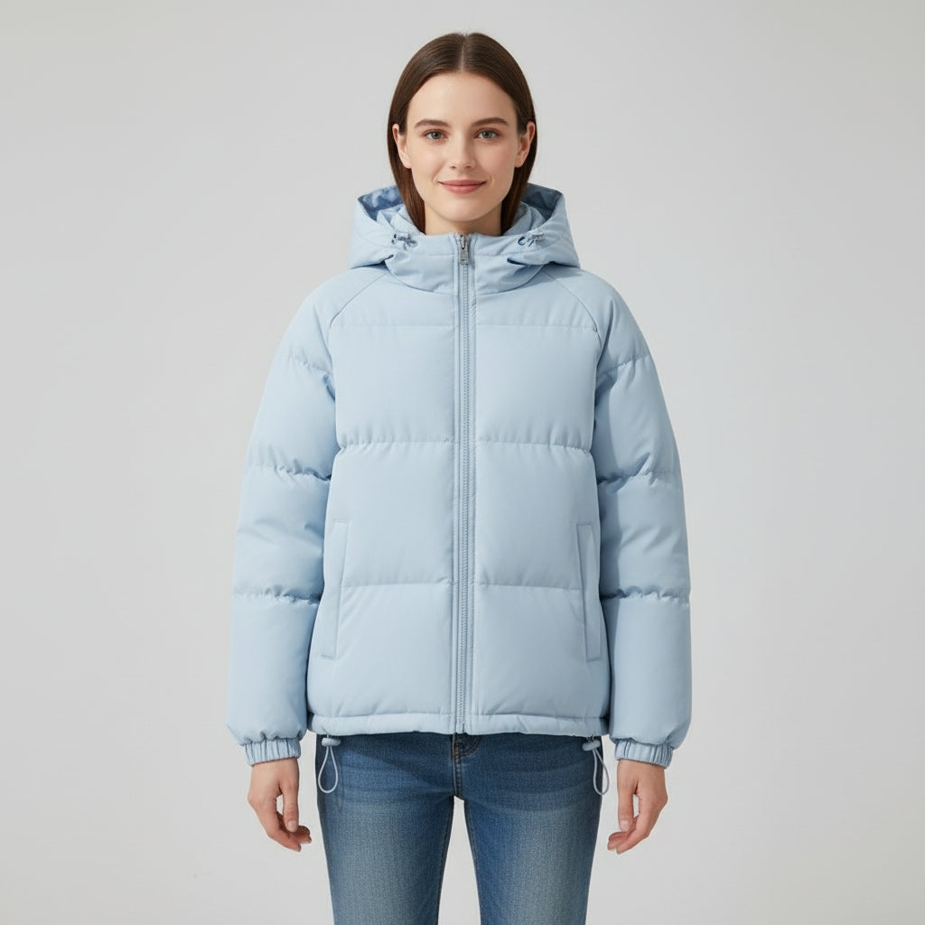Karin - Stijlvolle Korte Donzen Winterjas