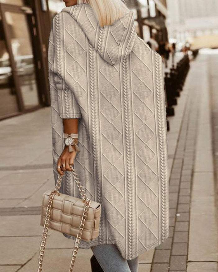 Melanie - Stijlvolle Gebreide Oversized Winterjas